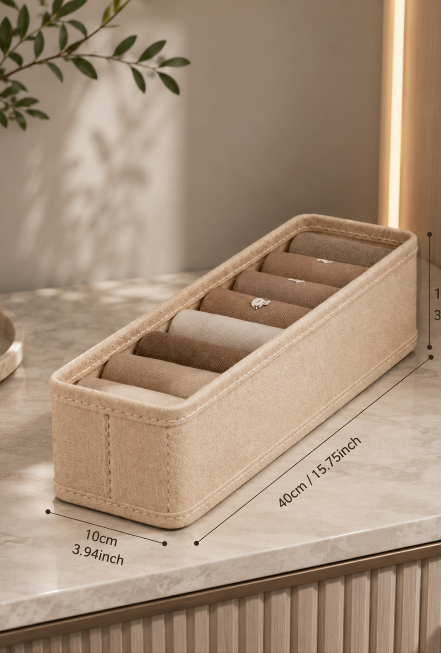 Katlanabilir Çekmece ve Dolap Organizeri | 4'lü Kumaş Düzenleyici Set