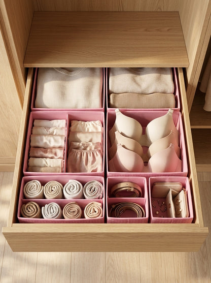 6 Parça Çekmece Düzenleyici Seti | Katlanabilir Kumaş Organizer